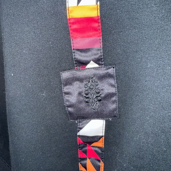 FP Movement by Free People Snow Flow Black Hoodie with Pink Geometric Accents - Picture 8 of 16